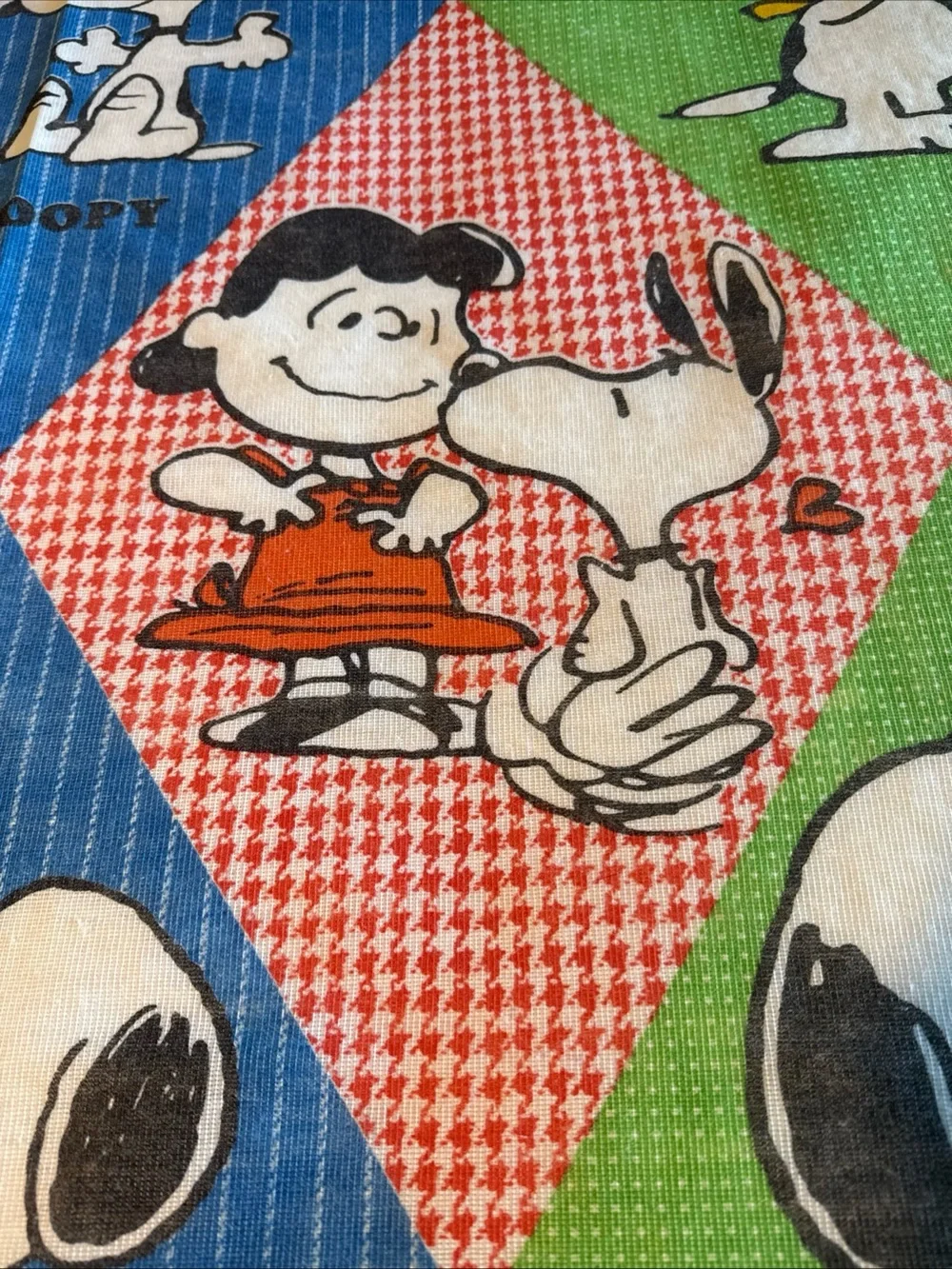 Peanuts Patchwork Snoopy Bedding Cover - Multicolor Lucy, peppermint Patty more!